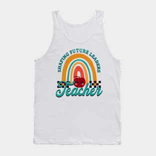 Retro Teacher Shaping Future Leaders Tank Top